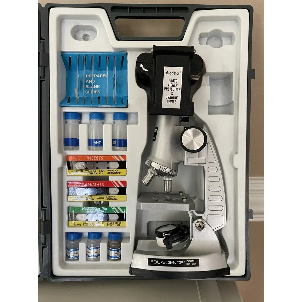 EDU•SCIENCE‎ Microscope Kit 5 Way 100X - 1200X Light Bulb Not Working